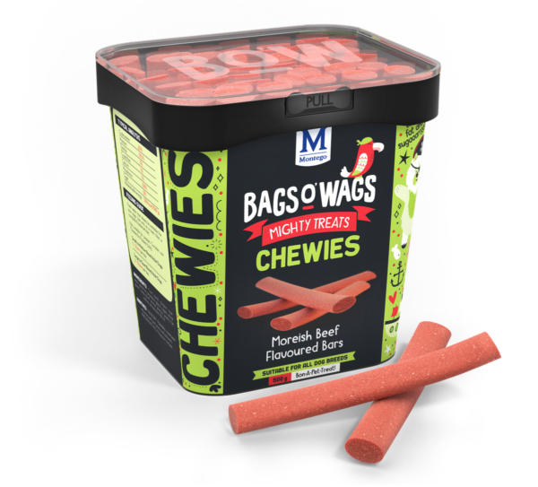 Montego Bags O' Wags - Chewies Beef Bars Dog Treats 500 g