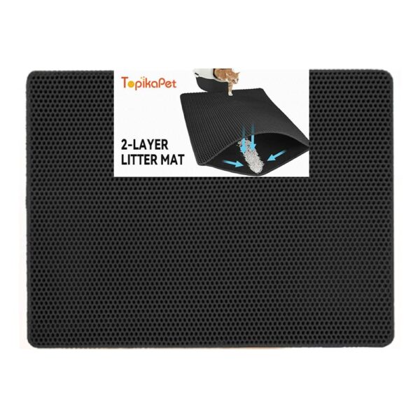 Topika 60x45cm Double Layer Cat Litter Mat with Honeycomb Design
