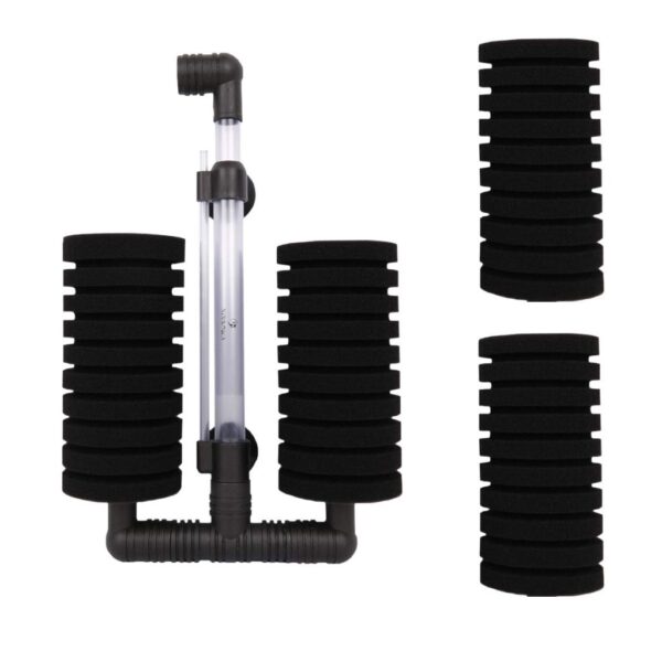 Aquarium Double Sponge Filter Quiet Bio Foam Filter