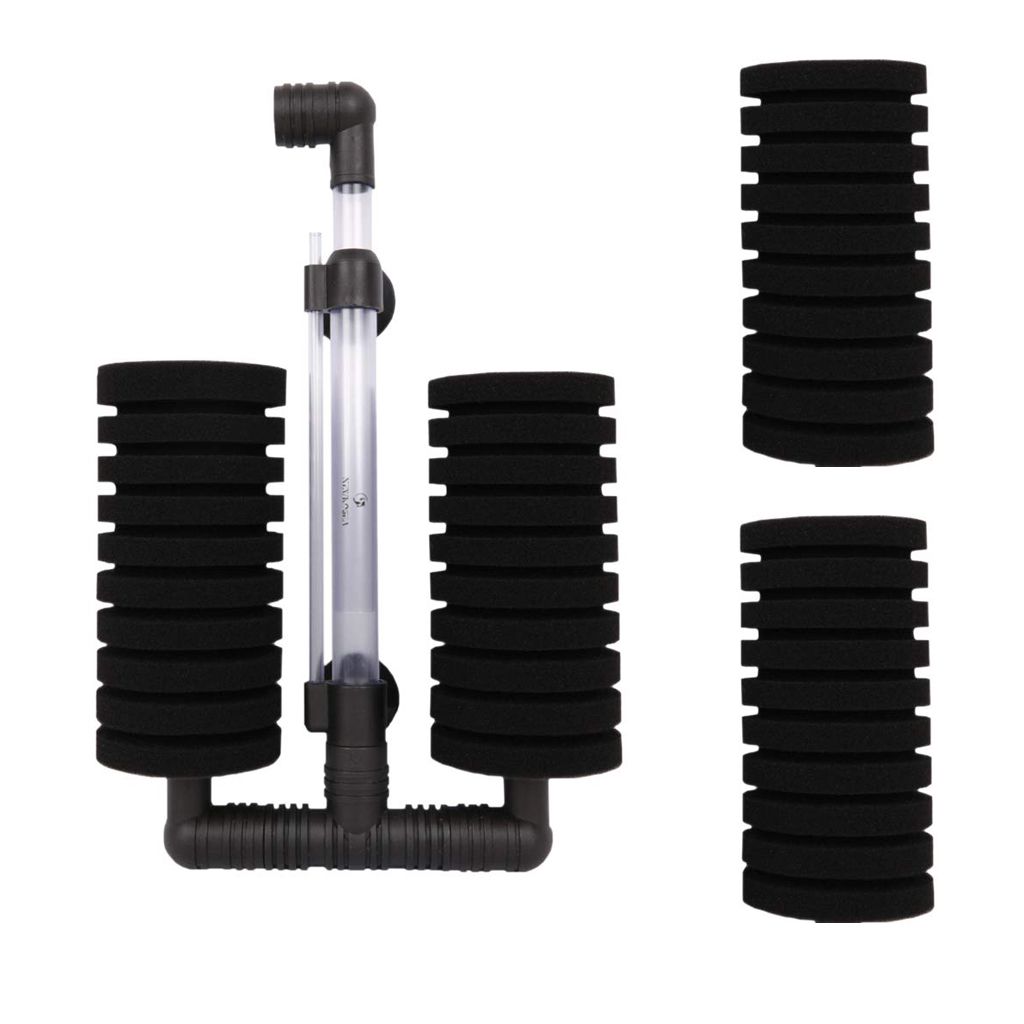 Aquarium Double Sponge Filter Quiet Bio Foam Filter Aquarium Double Sponge Filter Quiet Bio Foam Filter