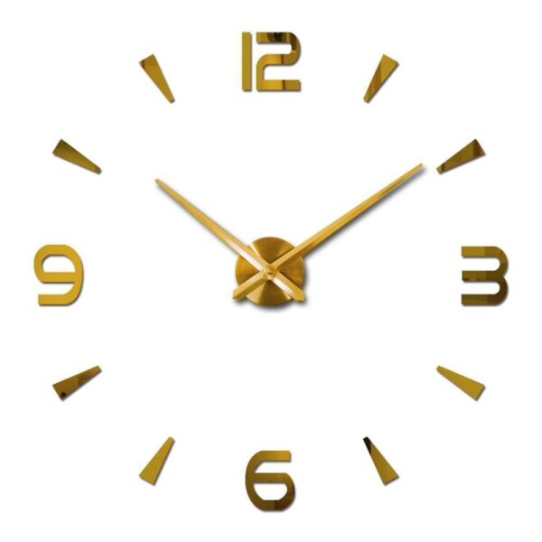 3D DIY Wall Clock Decor Sticker Frameless Large DIY Wall Clock Kit