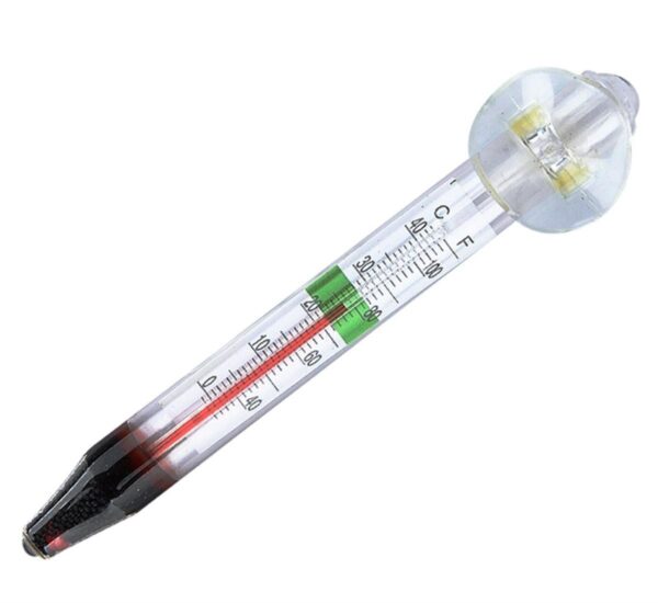 Aquarium Waterproof Submersible Glass Thermometer - Analog Display
