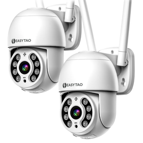 E T EASYTAO 2 PCS Alexa Security Cameras Outdoor with 2.4Ghz WIFI-C05
