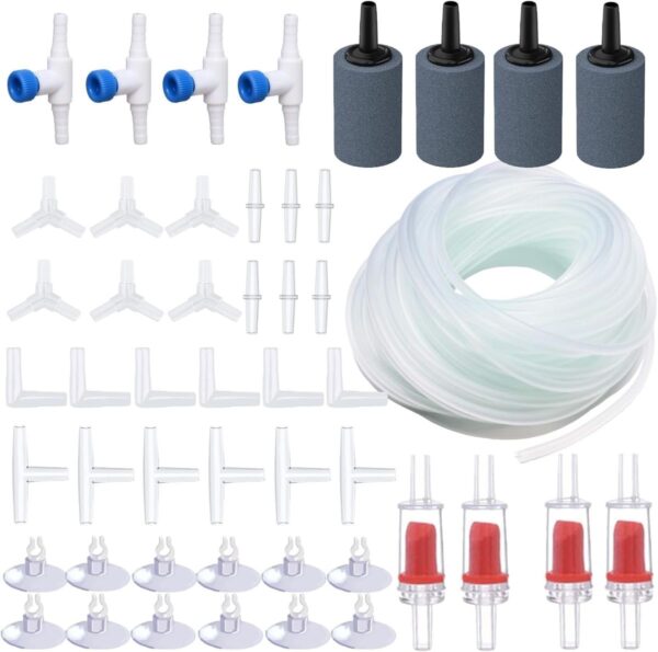 Aquarium Air Pump Accessories Contains Airline Tubing, Control Valve