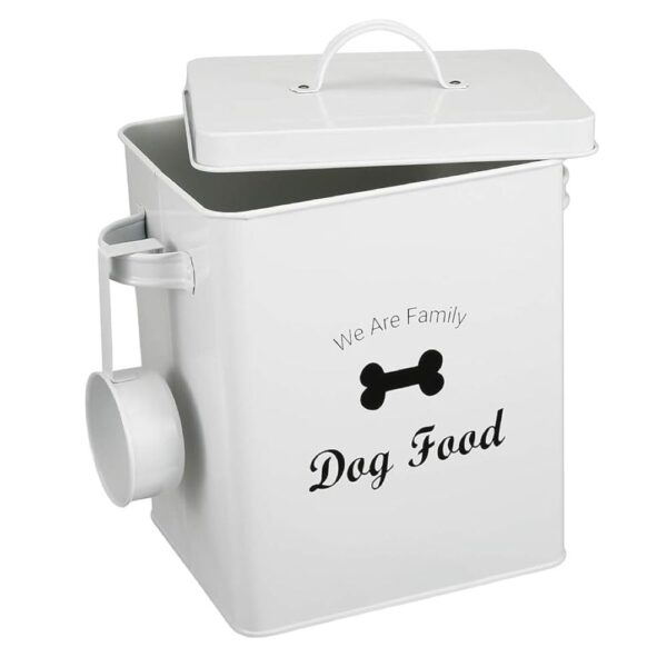 Pet Dog Galvanised Steel Food Storage Container And Scoop - 23cm