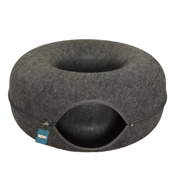 TopikaPet - Cosy Cat Tunnel Bed for Indoor Cats, Detachable & Washable