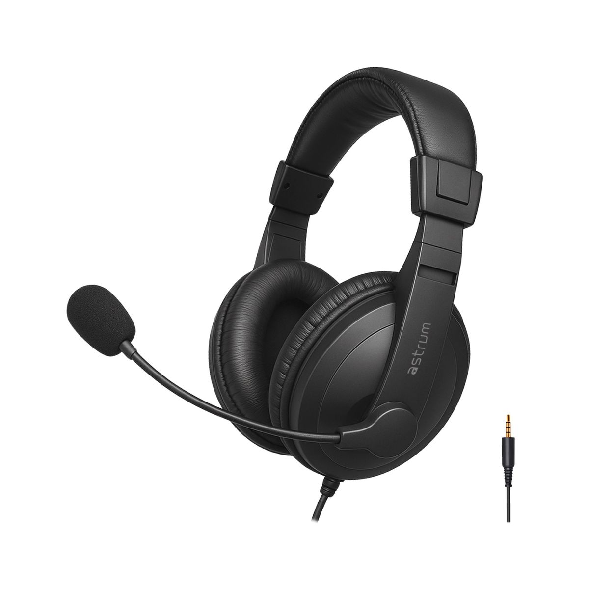 Astrum Wired Stereo Headset, Boom Mic, 3.5mm AUX, 40mm - HS220 Astrum Wired Stereo Headset, Boom Mic, 3.5mm AUX, 40mm - HS220