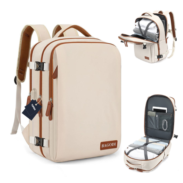 Topika - Travel Backpack Large Capacity, Expandable Oxford Laptop Backpacks