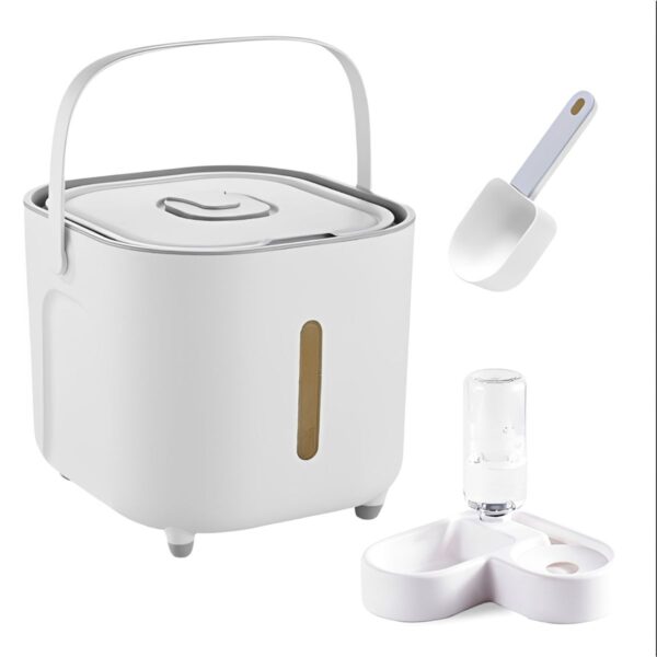 Pet Food Storage Container Pet Dry Food Container with Bowl & Shovel