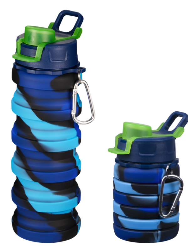 Quest Hydro-Pop Collapsible Water Bottle - 500ml, BPA-Free, Travel & Gym