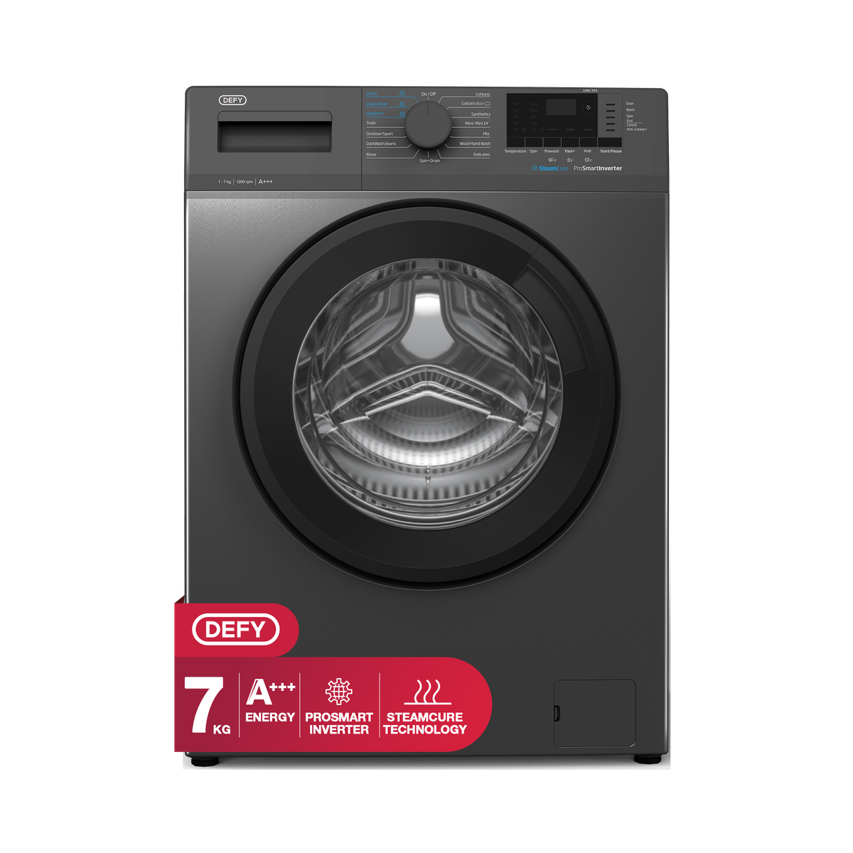 Defy 7kg DAW394 Front Loader Washing Machine, with SteamCure, A+++ Defy 7kg DAW394 Front Loader Washing Machine, with SteamCure, A+++