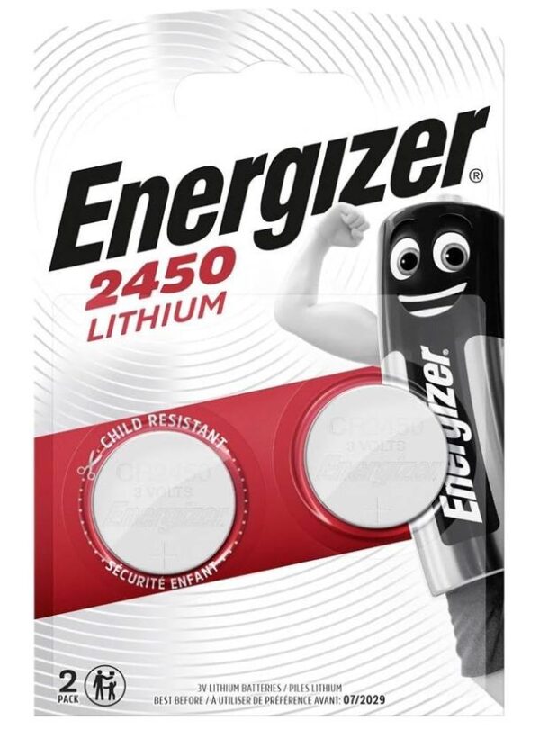 Energizer 3v Lithium Coin CR2450 Card 2