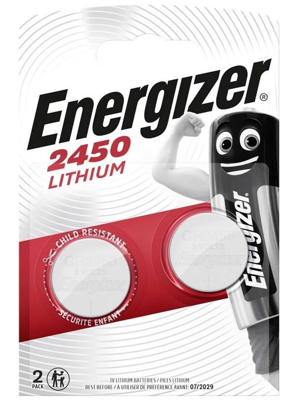 Energizer 3v Lithium Coin CR2450 Card 2 Energizer 3v Lithium Coin CR2450 Card 2