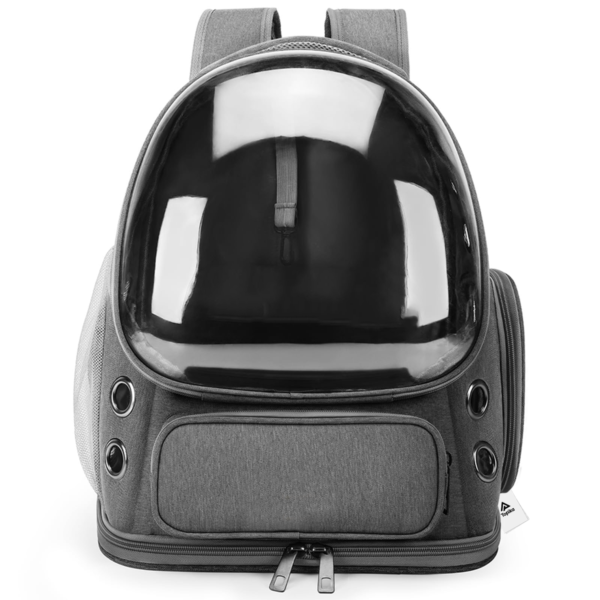 Topika Cat Backpack Carrier Bag,Grey Foldable Dog Carrier Bag for Travel