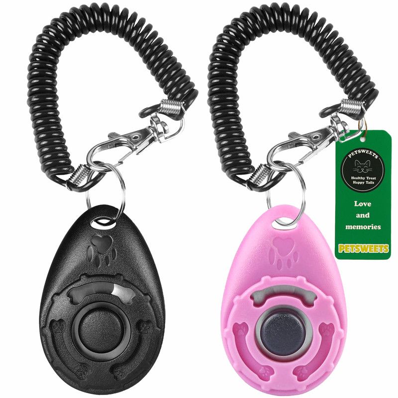 2 Pack Dog Clicker Pet Training Clicker with Wrist Strap for Dog/Cat/Horse 2 Pack Dog Clicker Pet Training Clicker with Wrist Strap for Dog/Cat/Horse