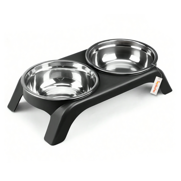 Topika Cat Bowls Elevated, Cat Food and Water Bowl Set with Stand