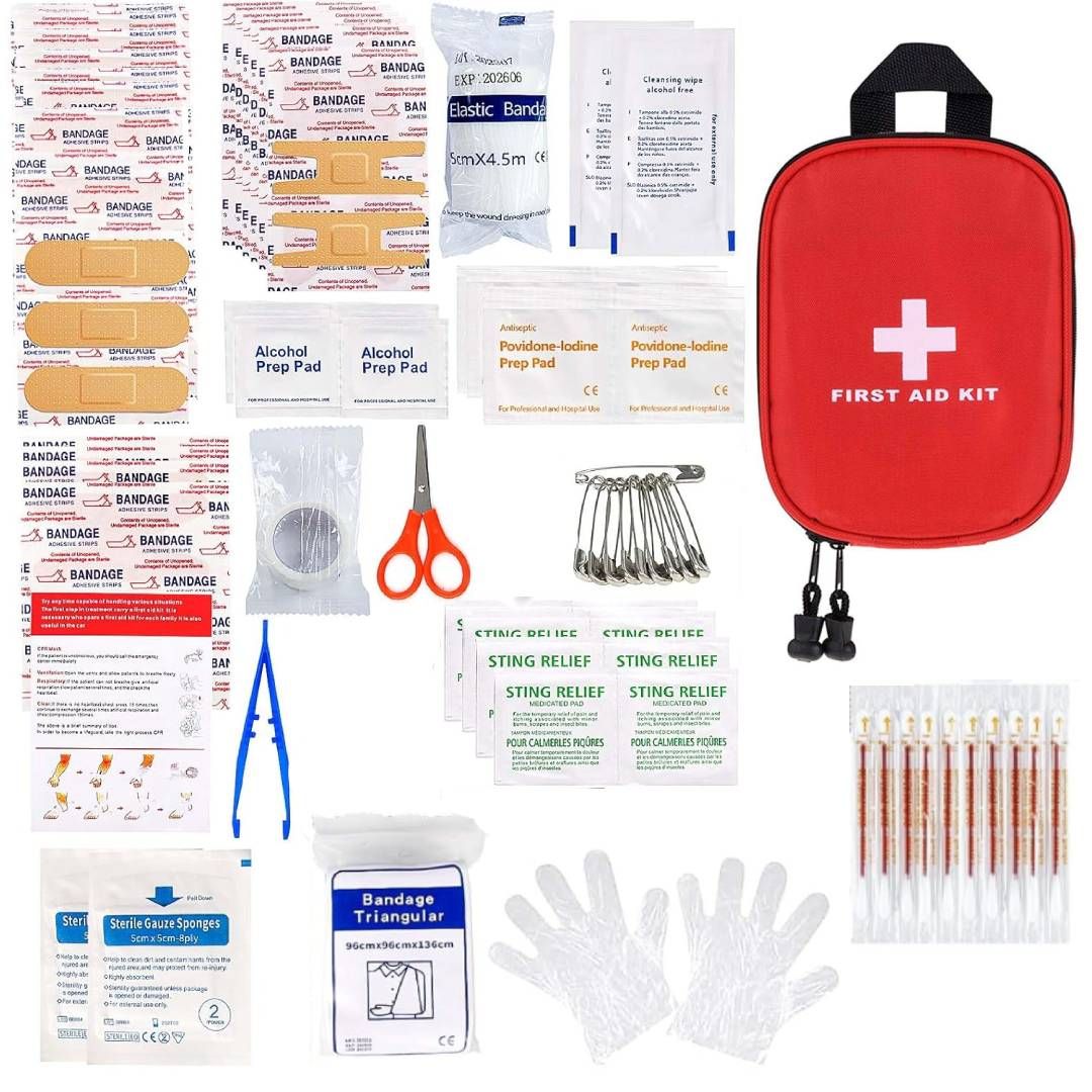 51 Piece Portable First Aid Kit for Hiking, Backpacking, Camping, Travel 51 Piece Portable First Aid Kit for Hiking, Backpacking, Camping, Travel