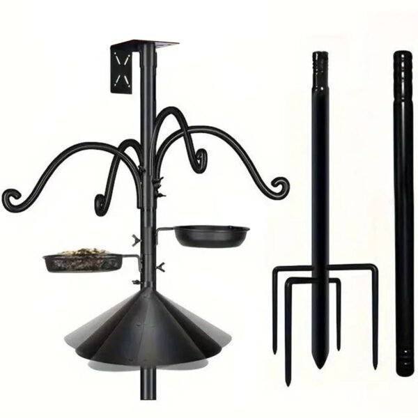 Bird Feeding Station Kit Bird Feeder Pole Feeder Stand for Outdoor 76 Inch