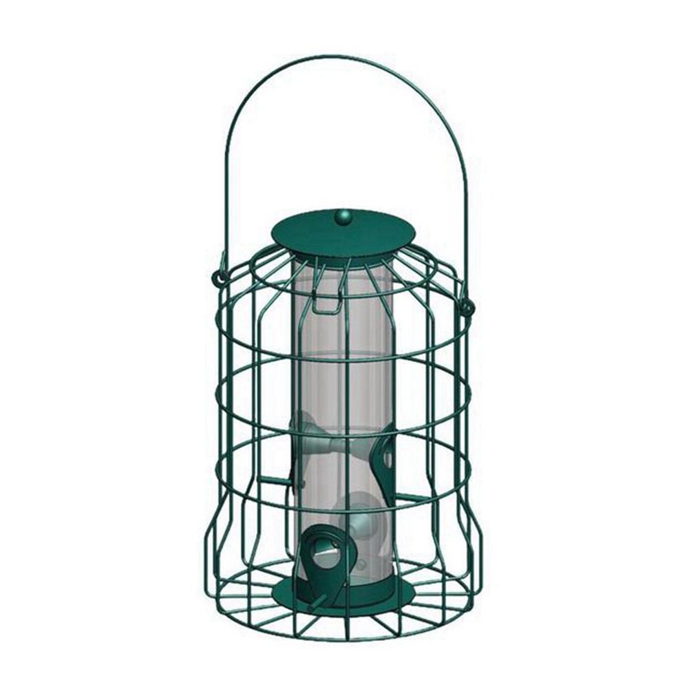 Bird Deterrent Feeder Rust-Proof Hanging Bird Feeder Cage Green Bird Deterrent Feeder Rust-Proof Hanging Bird Feeder Cage Green