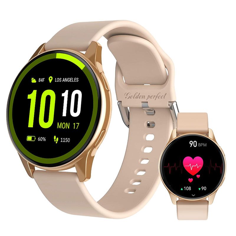 s-zoom.file_-1013.jpg Women's Fitness Smartwatch 1.52" HD Round Screen - Rose Gold Pink - Image 1
