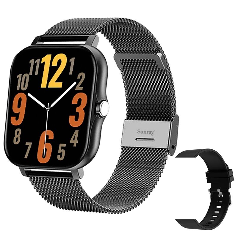 s-zoom.file_-1028.jpg SUNRAY Black Smartwatch For Men With Dual Straps And Bluetooth Call - Image 1