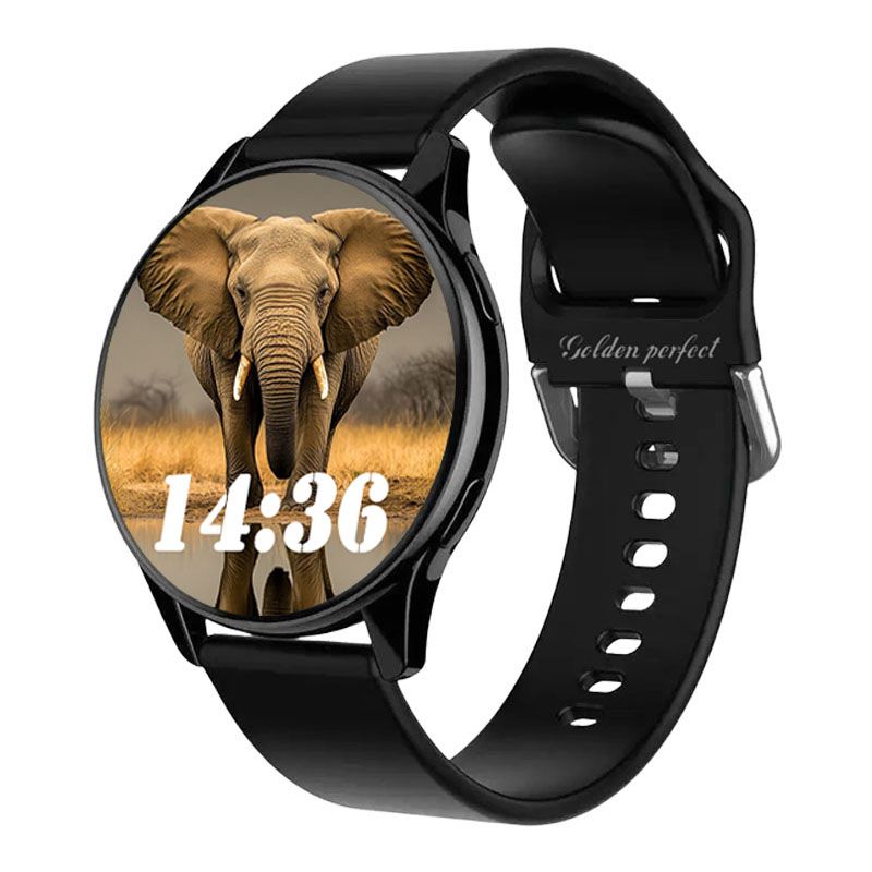 s-zoom.file_-1071.jpg Men's 1.52" HD Sports Smartwatch - Black Metal Frame Fitness Tracker - Image 1