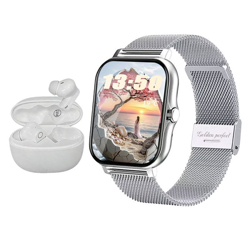 s-zoom.file_-1072.jpg 1.83" Unisex Smartwatch & Earphones Set - Dual-Strap Business Edition - Image 1