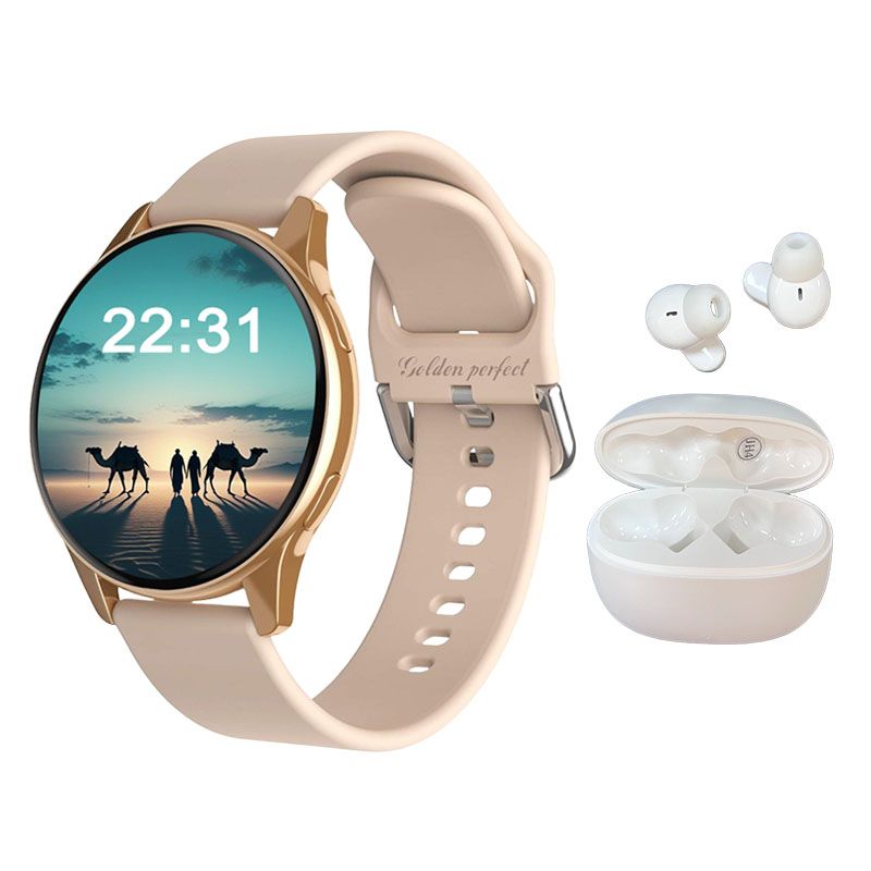 s-zoom.file_-1089.jpg Women's Smartwatch & Earphones - Casual Everyday Chic HD Edition - Image 1