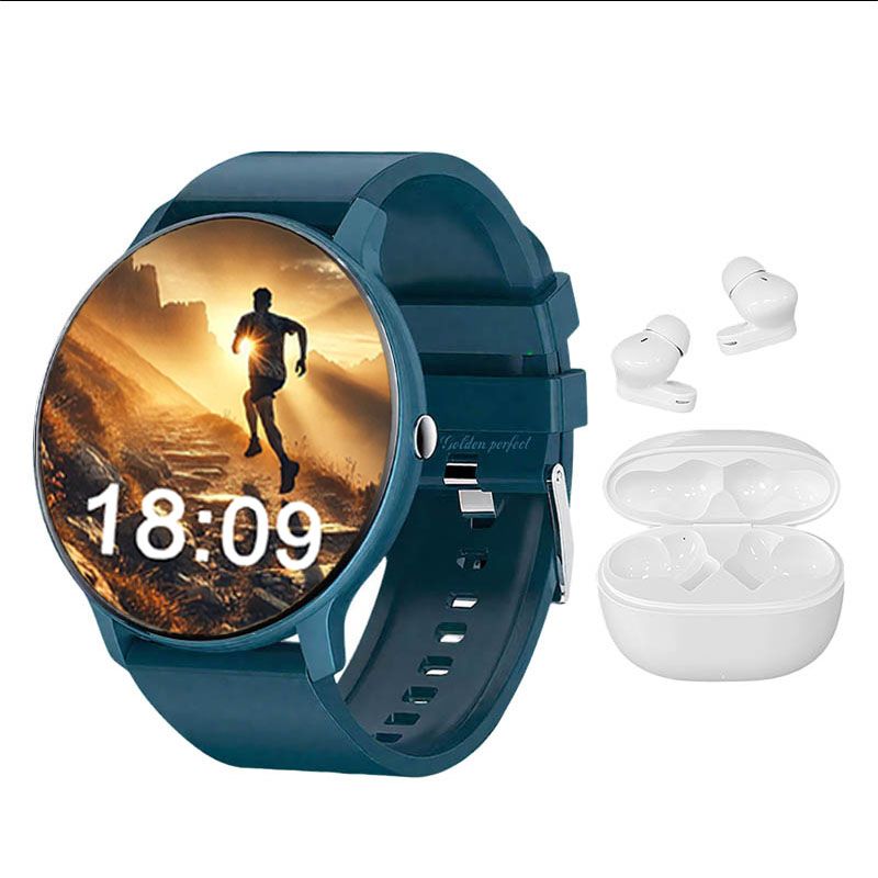 s-zoom.file_-1100.jpg Unisex Smartwatch & Earphones Gift Set - 1.28" HD Music Combo - Image 1