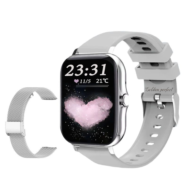 s-zoom.file_-1138.jpg Golden Perfect Women's Smartwatch 1.83" Bluetooth Dual-Strap Gift Edition - Image 1