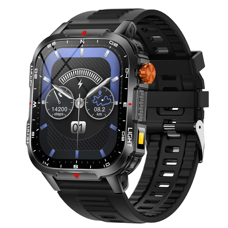 s-zoom.file_-114.png 2.01 Inch Smart Watch, BT Call Sports Fitness Tracker Flashlight Compass - Image 1
