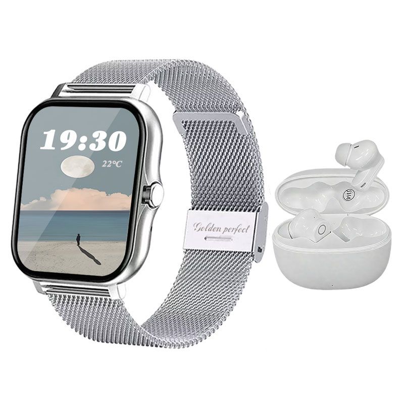 s-zoom.file_-1142.jpg Golden Perfect 2-in-1 Smartwatch & Wireless Earbuds | Fitness & Music Combo - Image 1