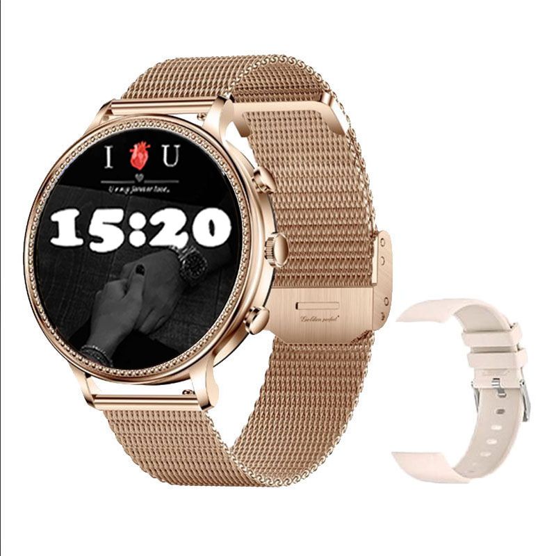 s-zoom.file_-1161.jpg Women's Smartwatch - Gold Bezel, Dual-Strap Lifestyle Edition - Image 1