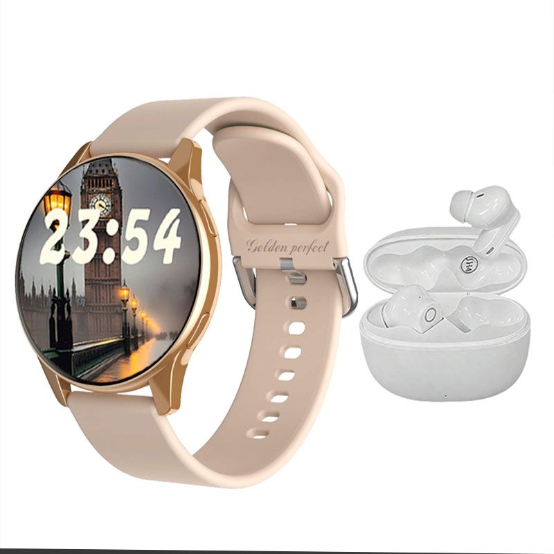 s-zoom.file_-1171.jpg Women's Fitness Smartwatch and Bluetooth Earbuds Set - Pink Sports Edition - Image 1