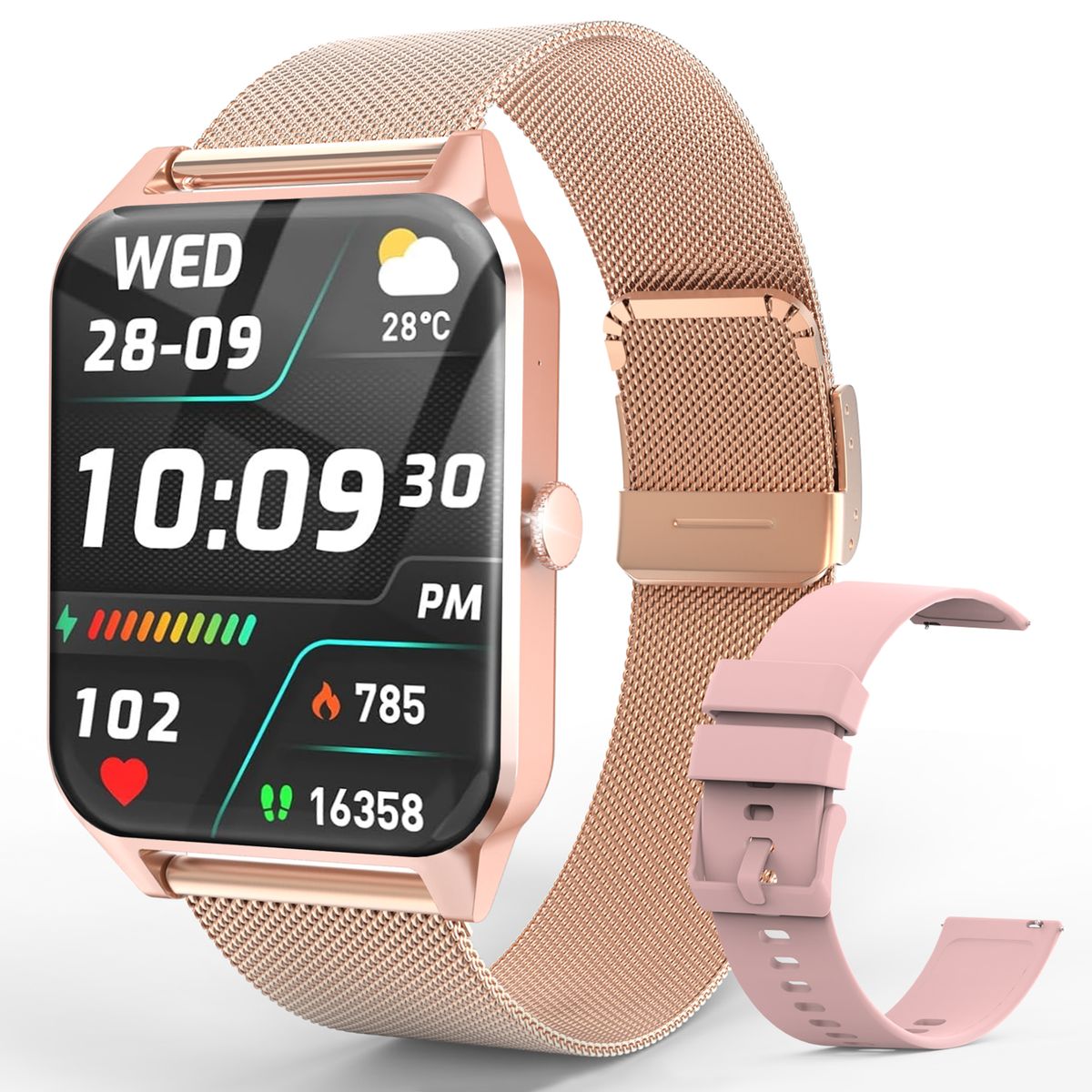 s-zoom.file_-146.jpg 2.01" HD Smart Watch with Bluetooth Call 1ATM Fitness Tracker for Men Women - Image 1