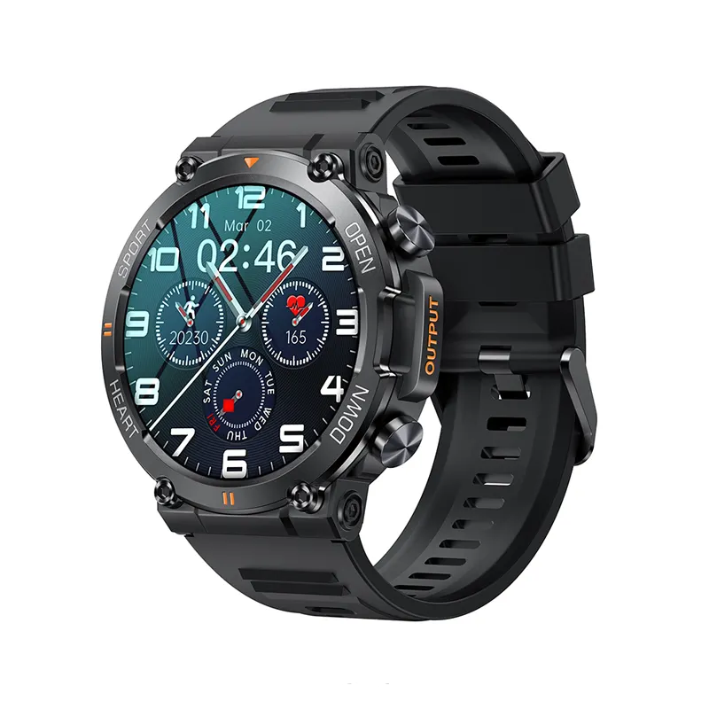 s-zoom.file_-196.png Rugged Military Style Smart Watch - HD Display, Blood Oxygen, Remote Camera - Image 1