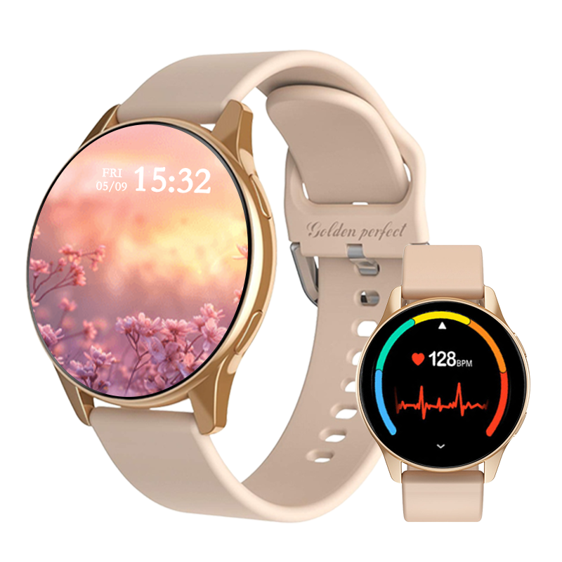 s-zoom.file_-228.png Premium Gift Women Smartwatch 1.52" AMOLED HD Rose Gold 100+ Sports Pro - Image 1