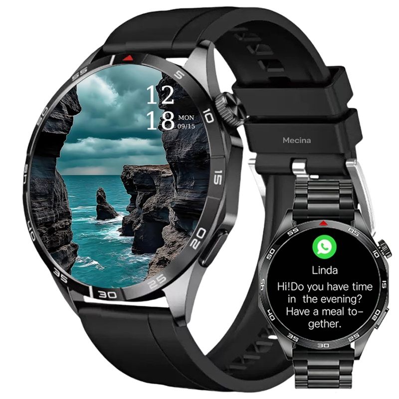 s-zoom.file_-230.jpg Men's Smart Watch 1.43'' HD-Multi-Sport Smartwatch, IP67 Waterproof - Image 1