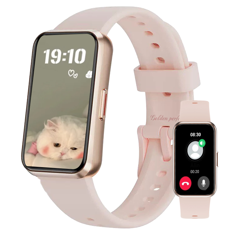 s-zoom.file_-232.png Golden Perfect Pink Smartwatch - Cute Gift for Girls & Teens,Birthday Gift - Image 1