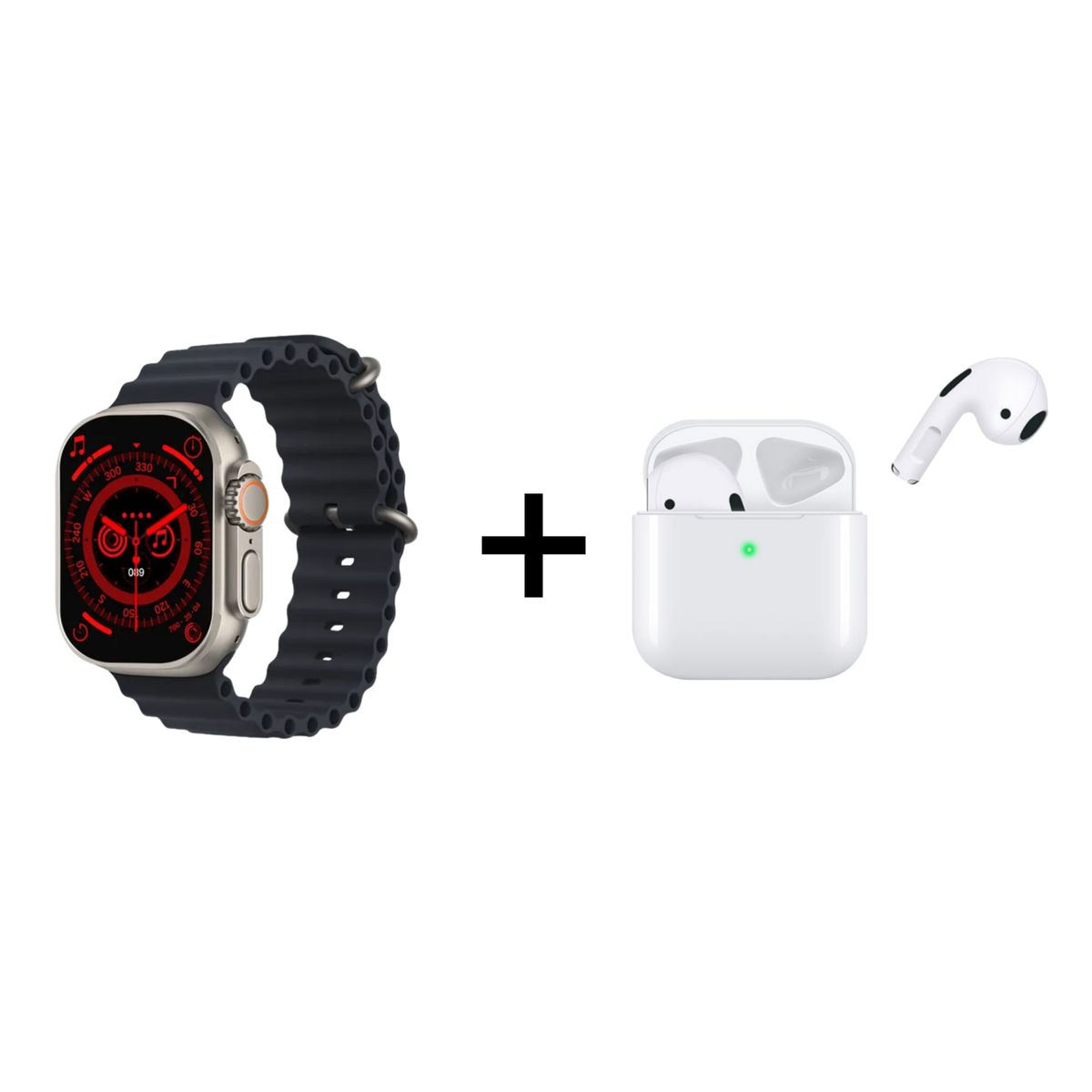 s-zoom.file_-260.jpg Black Smart Watch & TWS Wireless Earphones Combo - Image 1