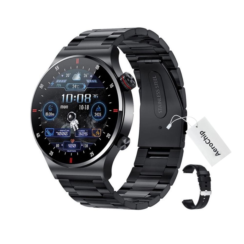 s-zoom.file_-269.jpg 1.28 Inch Waterproof Health & Fitness Smart Watch Supports NFC - Black - Image 1