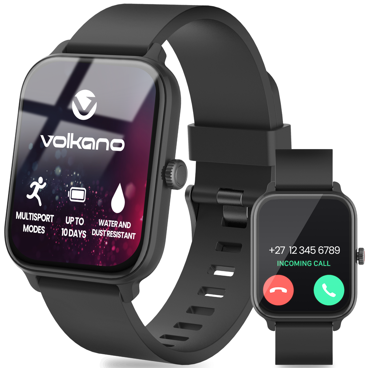 s-zoom.file_-288.png Volkano Linea Series Ultra-Slim Smartwatch - Black - Image 1