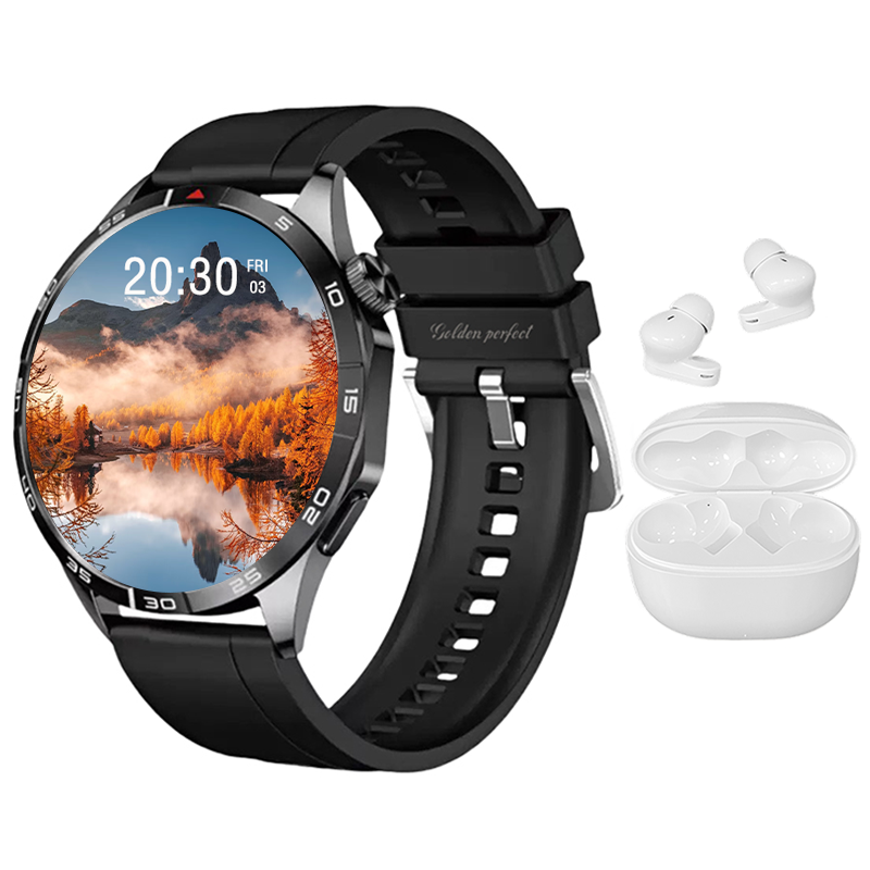 s-zoom.file_-298.png Mature Men's Smart Watch & Earbuds , Android & iOS Compatible. - Image 1