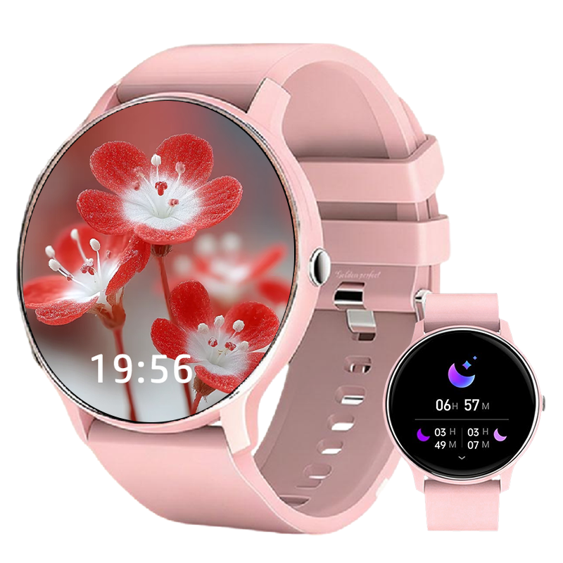 s-zoom.file_-311.png Young Women Smart Watch Android & iOS Compatible HD Touch Fitness Watch - Image 1