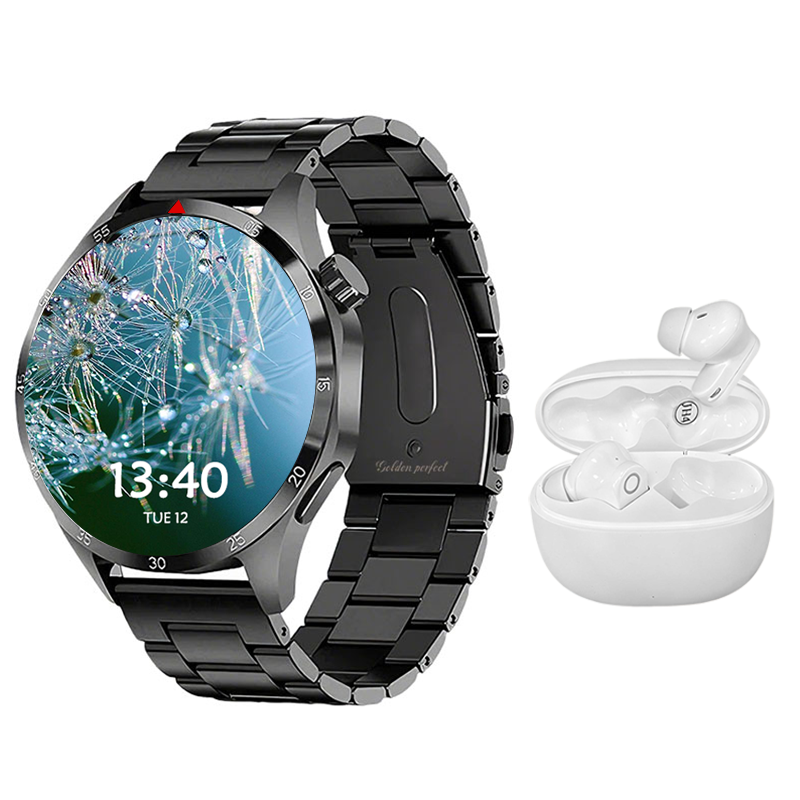 s-zoom.file_-312.png Men Smart Watch & Wireless Earbuds Combo - Office & Fitness. - Image 1
