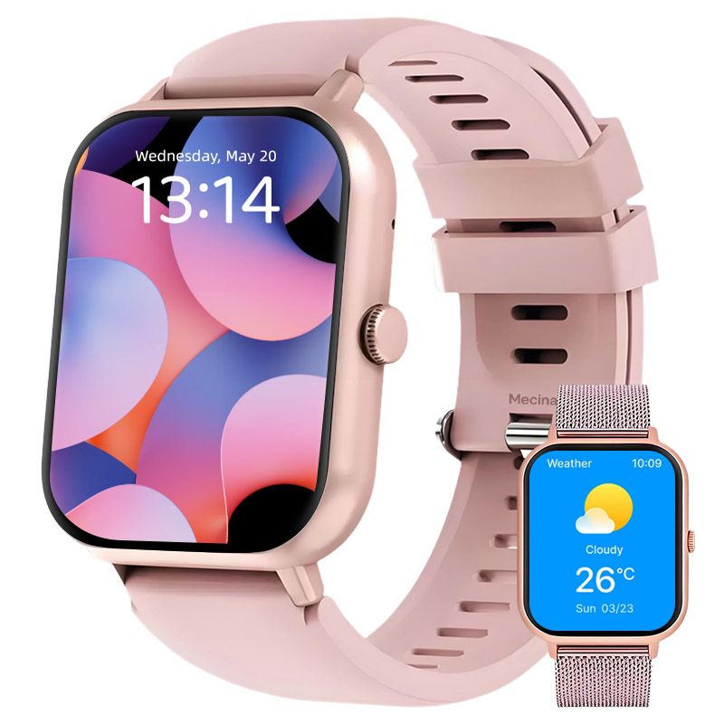 s-zoom.file_-327.jpg Fashion Smartwatch for Women 1.83" Pink Android iOS Waterproof - Image 1