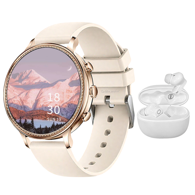 s-zoom.file_-331.png HD Smart Watch & Wireless Earbuds for Women - Android & iOS Compatible. - Image 1