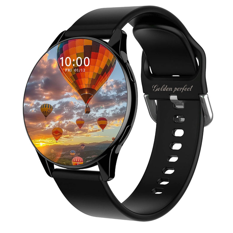 s-zoom.file_-365.png Men's Sport Smartwatch -Black Strap Fitness & Workout Tracker - Image 1