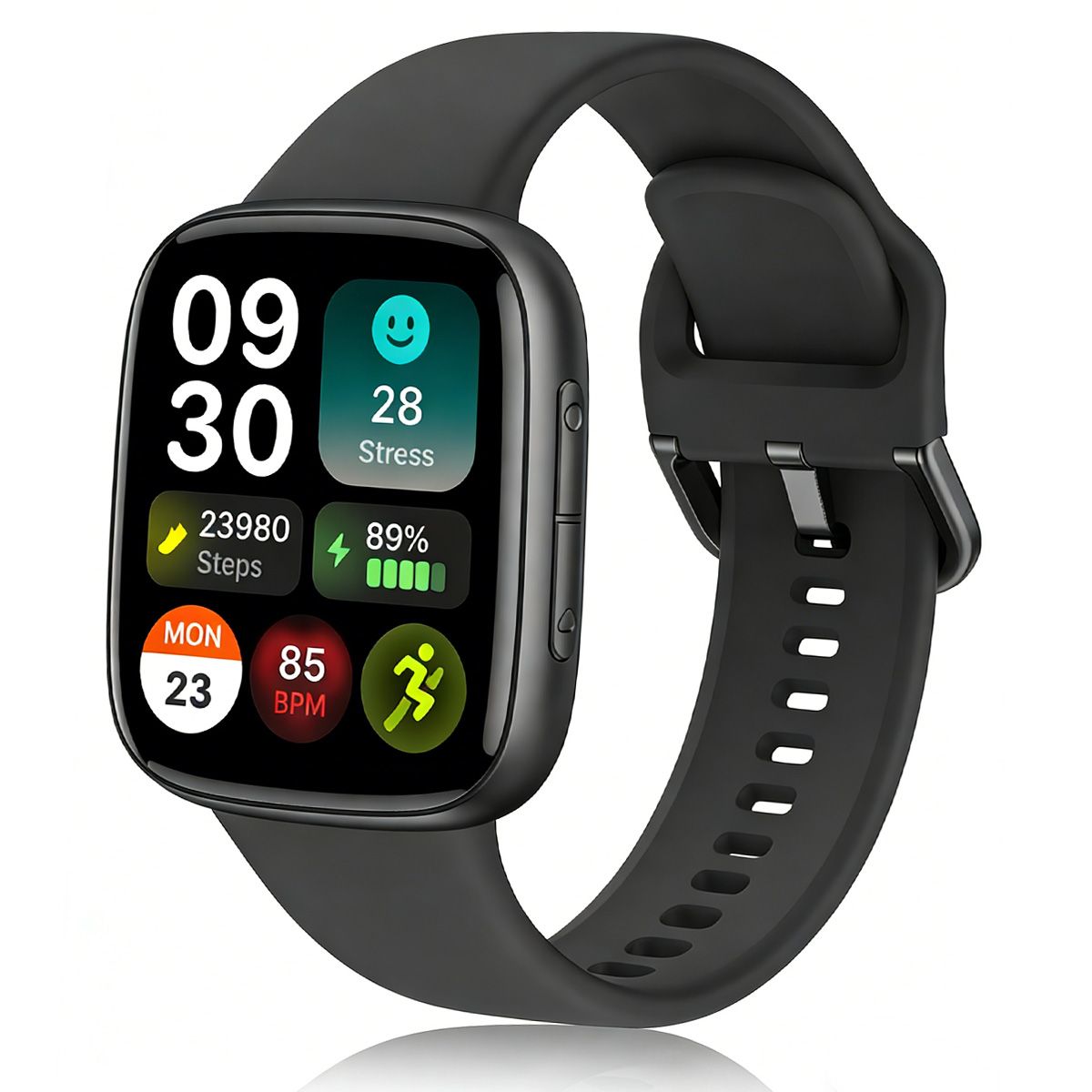 s-zoom.file_-370.jpg 3ATM Smart Watches For Men Women Swimming Fitness Smartwatches-Black - Image 1