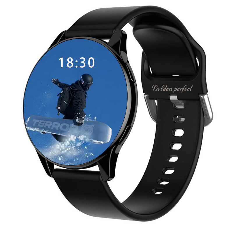 s-zoom.file_-370.png Men's Weekend Lifestyle Smartwatch 1.52" Round HD Black Active Watch Pro - Image 1